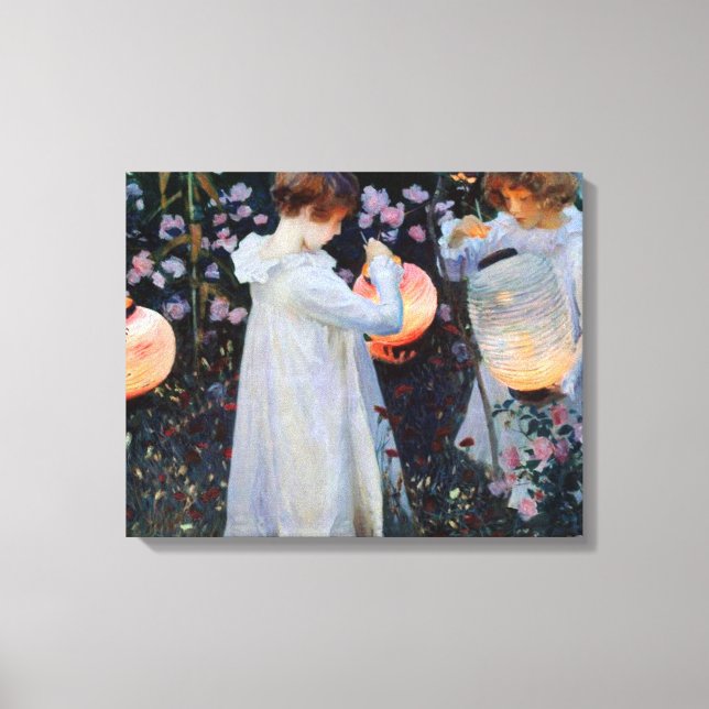 John Singer Sargent's Carnation, Lily, Lily, Rose Canvas Print (Front)