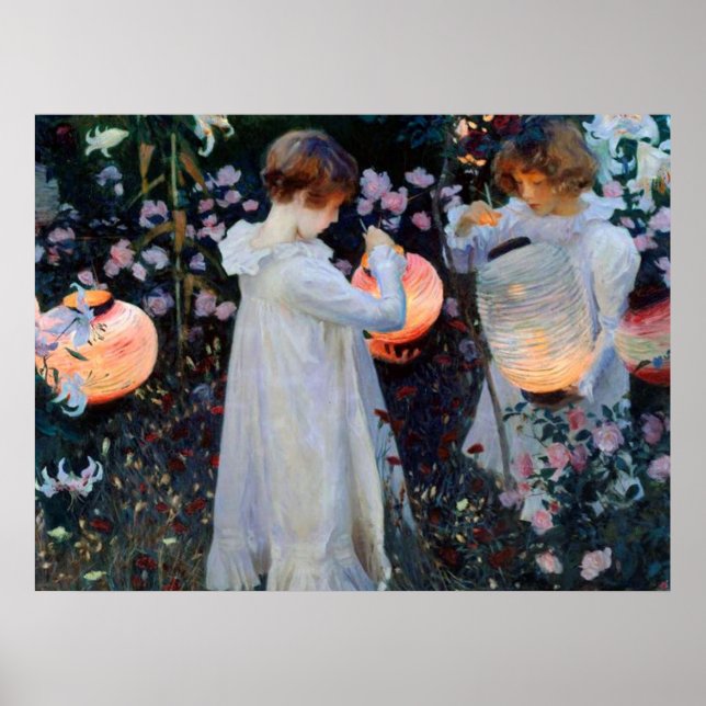 John Singer Sargent's Carnation, Lily, Lily, Rose Poster (Front)