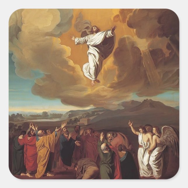 John Singleton Copley-  The Ascension Square Sticker (Front)