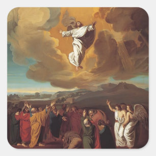 John Singleton Copley-  The Ascension Square Sticker