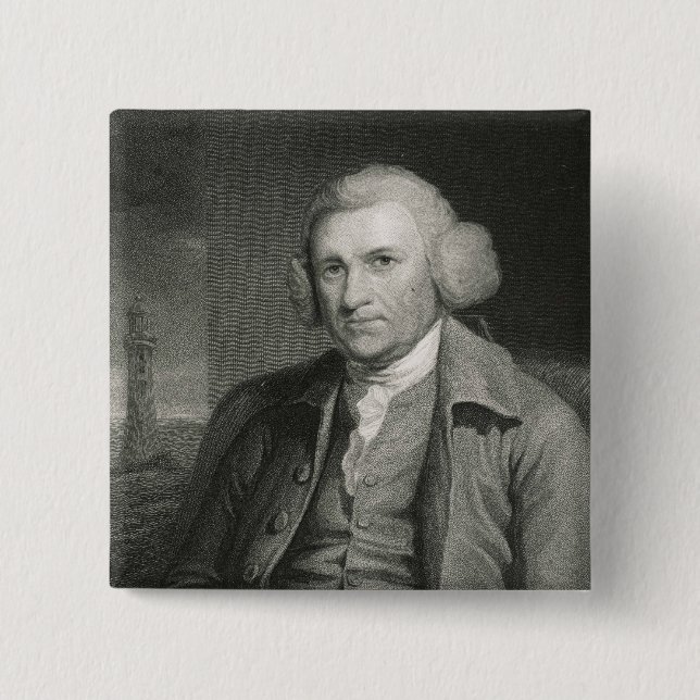 John Smeaton  from 'Gallery of Portraits' 2 Inch Square Button (Front)