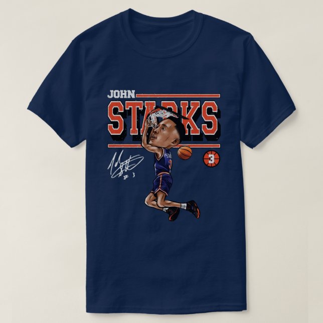 John Starks Cartoon T-Shirt (Design Front)