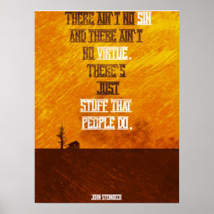 John Steinbeck Citation Poster minimaliste