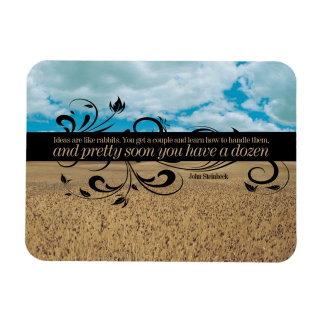 John Steinbeck Inspirational Quote "Ideas" Flexi Magnet (Horizontal)