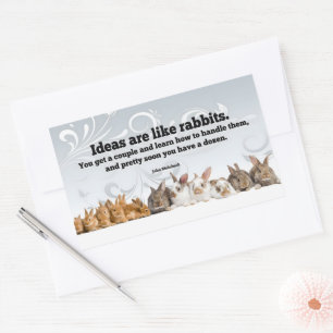 John Steinbeck Inspirational Quote "Ideas" Sticker