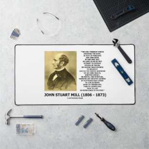 John Stuart Mill Freedom Pursuing Own Good Own Way Desk Mat