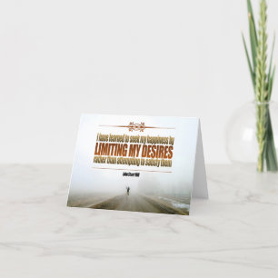John Stuart Mill Inspirational Quote "Happiness" Thank You Card