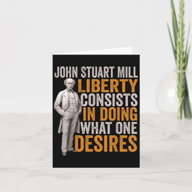 John Stuart Mill Philosopher Quote Philosophy Stud Card (Front)
