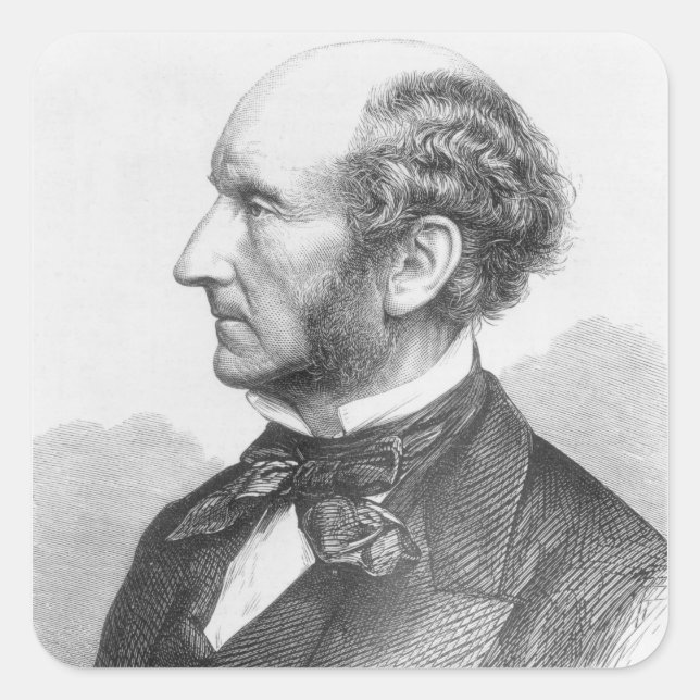 John Stuart Mill Square Sticker (Front)