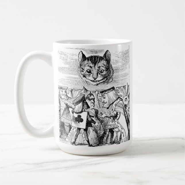 John Tenniel Cheshire Cat from Alice in Wonderland Coffee Mug (Left)