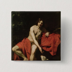 John the Baptist 2 Inch Square Button