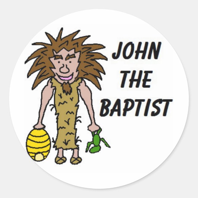 John The Baptist Clipart Classic Round Sticker (Front)