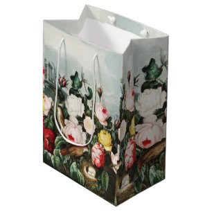 John Thornton Roses from The Temple of Flora Medium Gift Bag