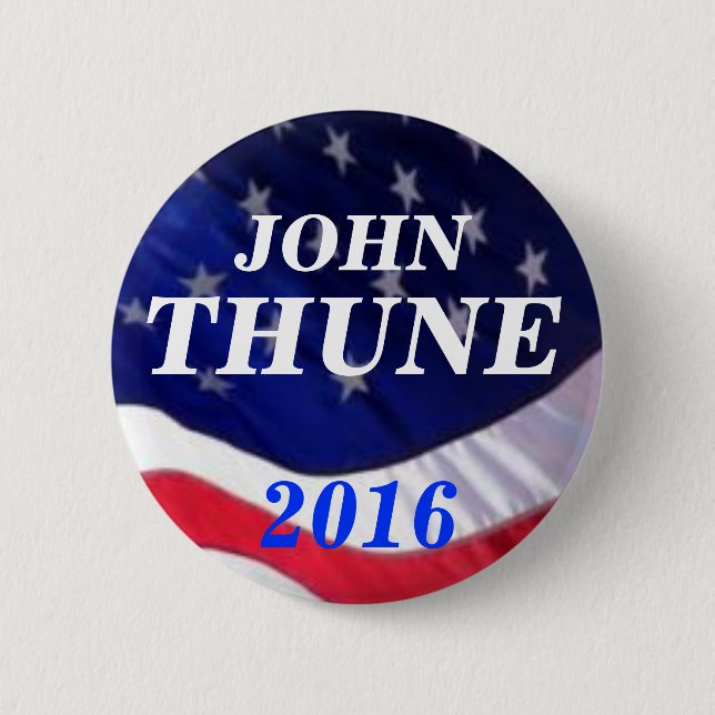 John Thune 2016 2 Inch Round Button (Front)