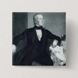 John Tyler, 10th President of the United States of 2 Inch Square Button