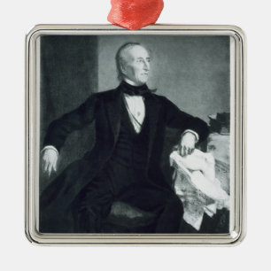 John Tyler, 10th President of the United States of Metal Ornament