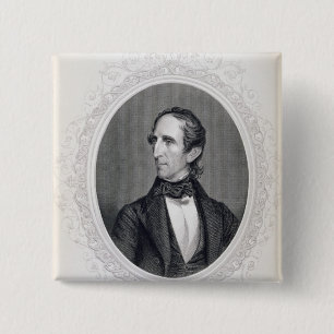 John Tyler 2 Inch Square Button