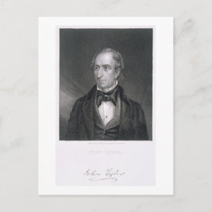 John Tyler, engraved by John B. Forrest (1814-70) Postcard