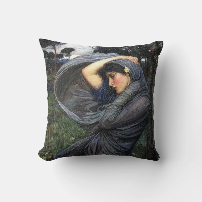 John W. Waterhouse Pre-Raphaelite Boreas Pillow (Front)