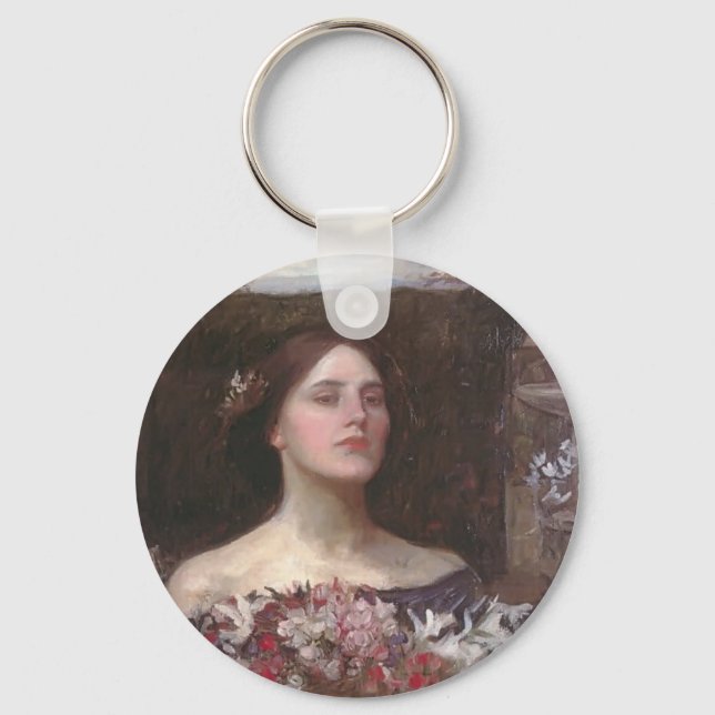 John Waterhouse- Gather Ye Rosebuds or Ophelia Keychain (Front)