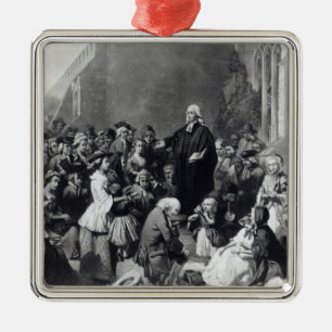 John Wesley preaching Metal Ornament