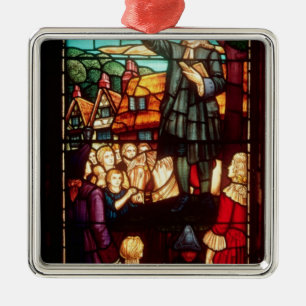 John Wesley Preaching the Gospels in England Metal Ornament