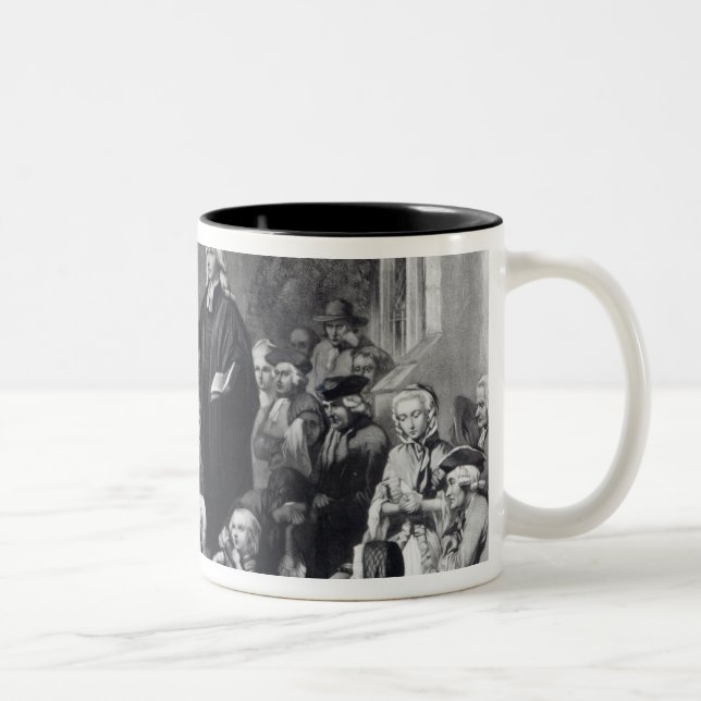 John Wesley preaching Two-Tone Coffee Mug (Right)