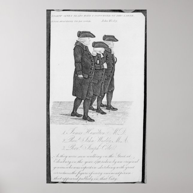 John Wesley walking in Edinburgh between James Poster (Front)