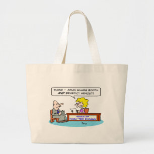 john wilkes booth benedict arnold genealogy large tote bag