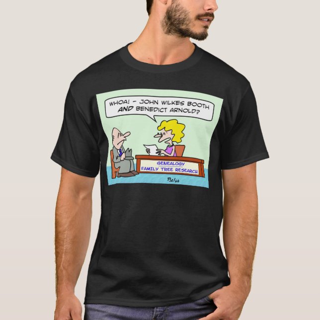 john wilkes booth benedict arnold genealogy T-Shirt (Front)