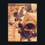 John William Waterhouse- Diogenes Postcard<br><div class="desc">This Romanticism history masterpiece titled, Diogenes is made by the famous painter, John William Waterhouse using oil on canvas in 1882. Waterhouse's early works were not Pre-Raphaelite in nature, but were of classical themes in the spirit of Alma-Tadema and Frederic Leighton. These early works were exhibited at the Dudley Gallery,...</div>