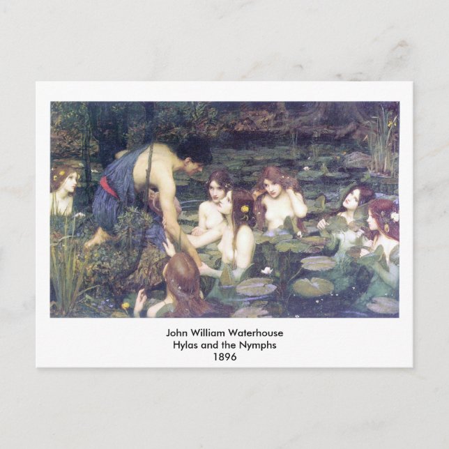 John William Waterhouse - Hylas and the Nymphs Postcard (Front)