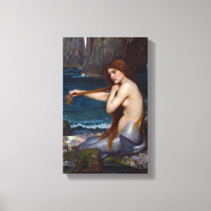 John William Waterhouse Mermaid Art Toile envelopp