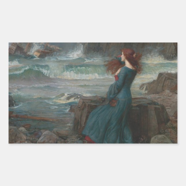 John William Waterhouse - Miranda - The Tempest Sticker (Front)