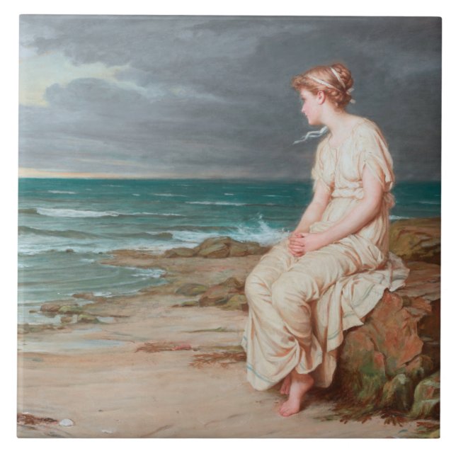 John William Waterhouse - Miranda Tile (Front)