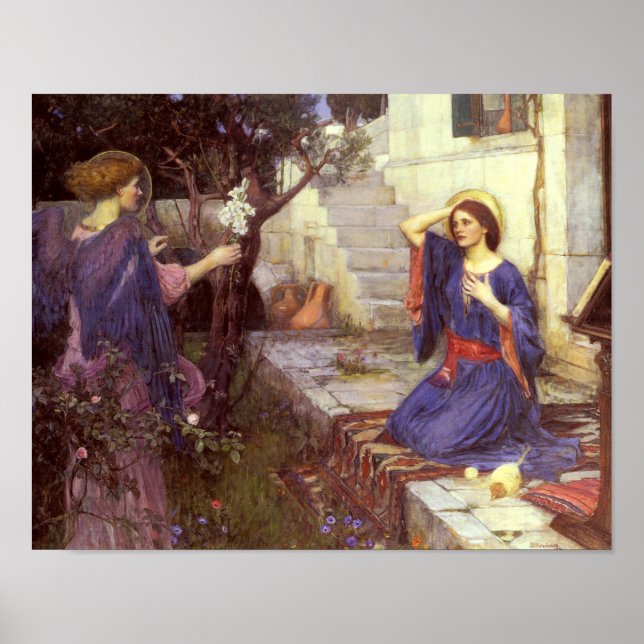 John William Waterhouse - The Annunciation Poster (Front)