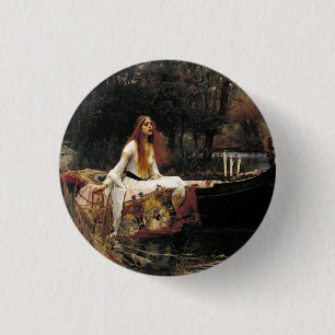 John William Waterhouse The Lady Of Shalott 1 Inch Round Button