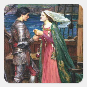 John William Waterhouse Tristan and Isolde Square Sticker