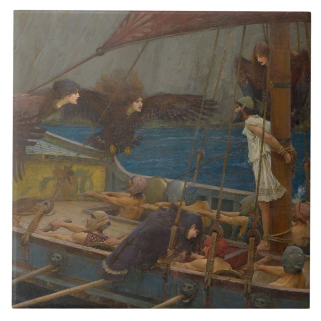 John William Waterhouse - Ulysses and the Sirens Tile (Front)