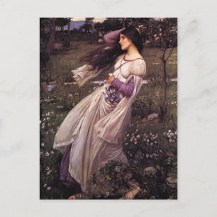 John William Waterhouse- Windflowers Postcard