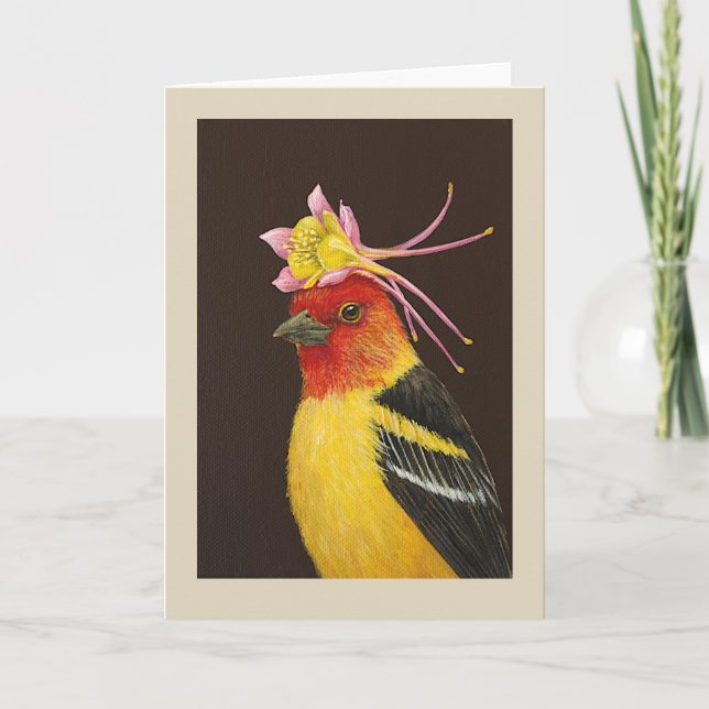 Johnnie the western tanager card (Front)
