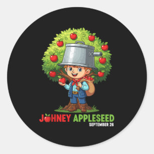 Johnny Appleseed Day September 26 _1  Classic Round Sticker