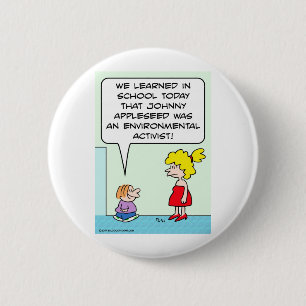 johnny appleseed environmental activist 2 inch round button