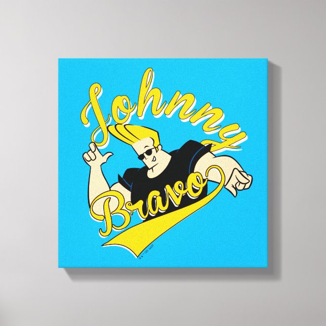 Johnny Bravo Athletic Graphic Canvas Print (Front)