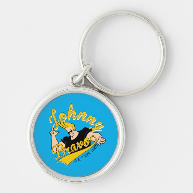 Johnny Bravo Athletic Graphic Keychain (Front)
