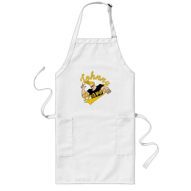 Johnny Bravo Athletic Graphic Long Apron (Front)