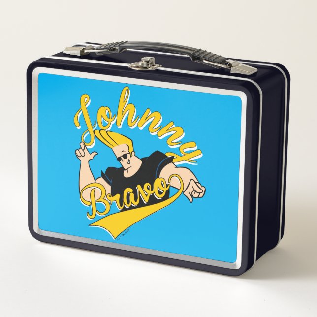 Johnny Bravo Athletic Graphic Metal Lunch Box (Front)
