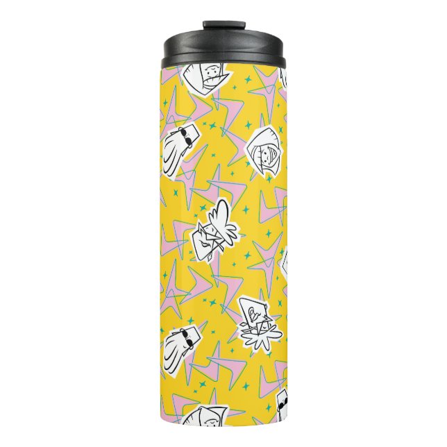 Johnny Bravo Characters Pattern Thermal Tumbler (Front)