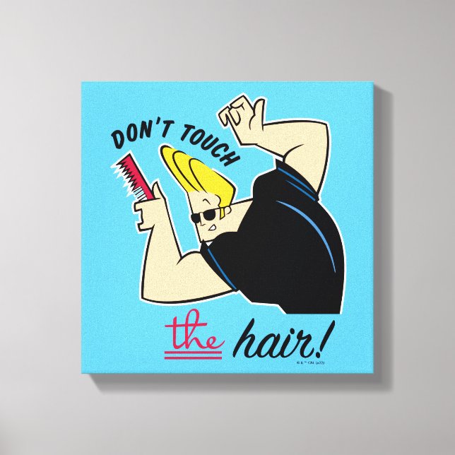 Johnny Bravo Comb - Don't Touch The Hair! Canvas Print (Front)