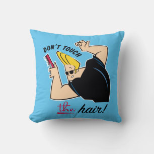 Johnny Bravo Comb - Don't Touch The Hair! Throw Pillow